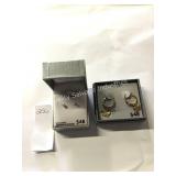 1 LOT (2) PAIR 10K GOLD EARRINGS (DISPLAY)