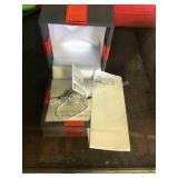 1 LOT STERLING SILVER 1/10 CTTW DIAMOND RING SET