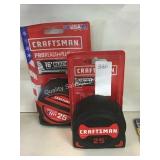 1 LOT (2) CRAFTSMAN TAPE MEASURES (DISPLAY)