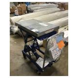 1 LOT VISTEL 500LB STEEL SCISSOR CART W/ SCALE