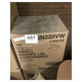 2 CTN SMALL HINGED CONTAINERS