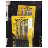 1 LOT 2 STANLEY 3PC CHISEL SETS (DISPLAY)