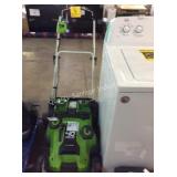 1 LOT GREENWORK PUSH MOWER (BAG/BATTERY IN