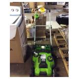 1 LOT GREENWORKS PUSH MOWER (BAG/BATTERY/CHARGER