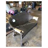 1 LOT WICKER BENCH