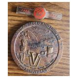 Vulcan Paperweight 1973 and Starett Tie Clip
