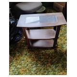 Small Side Table with Glass Insert