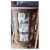 Small China Cabinet With Miniature Tea Sets