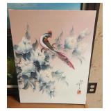 Asia Oil Painting has Hole Damage
