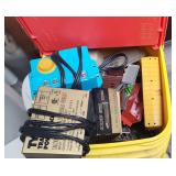 H.O. Train Items and Track in Bin