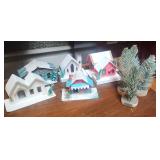 Putz Christmas Train Layout Houses (C)