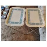Pair of metal Tray tables - Folding