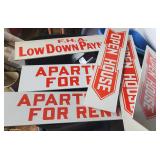 Vintage Wood Real Estate Signs Open House & Rent