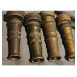 4 Vintage Brass Hose Spray Nozzles