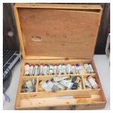 Vintage Artist Art Painting Box with contents