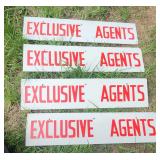 Vintage Real Estate Signs Exclusive Agents