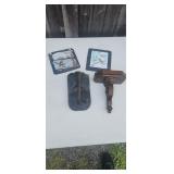 Painted Slate and Carved Elephant +