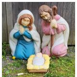 Blow Mold Nativity w/ Baby Jesus