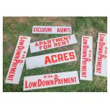 Vintage Wood Real Estate Signs Acres Rent +
