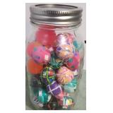 Vintage Mason Jar of Bounce Balls Vending