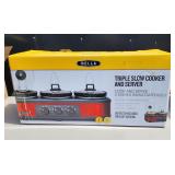 Bella Triple Slow Cooker and Server in Box