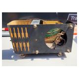Vintage Metal TV Light with painted scene