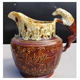 Reproduction Harber Rockingham Pitcher Dog Handle