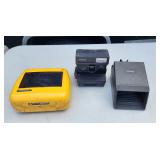 Vintage Polaroid and Panasonic Cassette Player