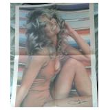 Folded Early Issue Poster Farrah Fawcett Swimsuit
