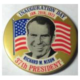 LARGE 3 1/2" NIXON INAUGURATION DAY BUTTON SLATER