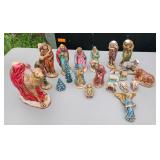 Nativity Figures Christmas AS Found Some Damage