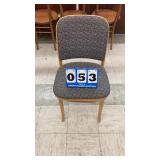 Padded Wood Chair with Spiral Design