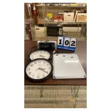 Clocks and Dry Erase Magnetic Board