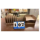 Lot of 2 Metal File/Paper Organizers
