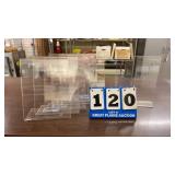 Lot of 7 Clear Plastic Display Stands