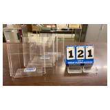 Lot of Clear Plastic Stands