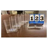 Lot of 8 Clear Plastic Stands