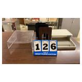 Lot of Displays/Organizers and Book Ends
