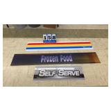 Lot of 3 Plastic Signs