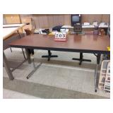 Adjustable height folding table 30-in by 72-in