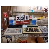 2 Sharp Ten keys, 2 calculator spools,