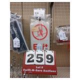 (5) Exit wall signs 6" x 9"