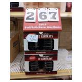 24 Black ashtrays
