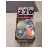 (6) 2 quart containers with assorted color lids