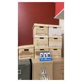 Lot of 7 Cardboard File Boxes