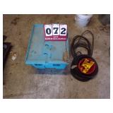 Plastic Tote & Assorted Rubber Belts