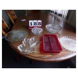 Asssorted Glassware Serving Platters