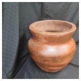 Rust color terracotta planter