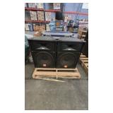 Pair of JBL PA Speakers/ Samson CR4 Receivers