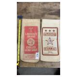 2 lead shot cloth bags